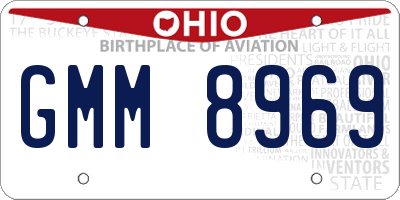 OH license plate GMM8969