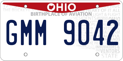 OH license plate GMM9042
