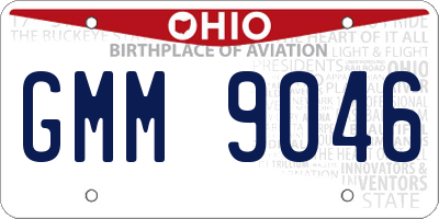 OH license plate GMM9046