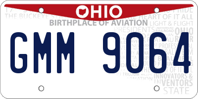 OH license plate GMM9064