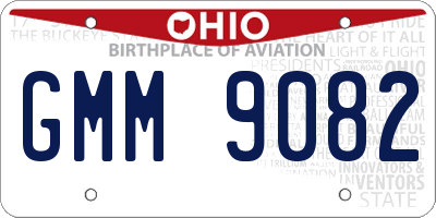 OH license plate GMM9082