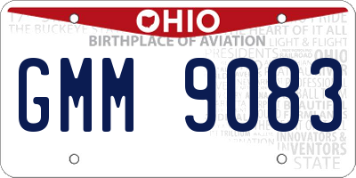 OH license plate GMM9083