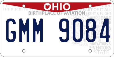 OH license plate GMM9084