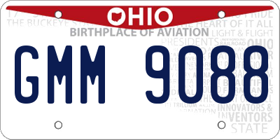 OH license plate GMM9088