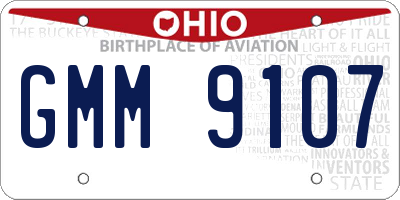 OH license plate GMM9107