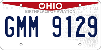 OH license plate GMM9129