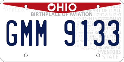 OH license plate GMM9133