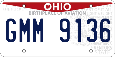 OH license plate GMM9136