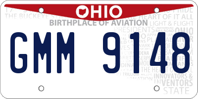 OH license plate GMM9148