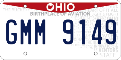 OH license plate GMM9149
