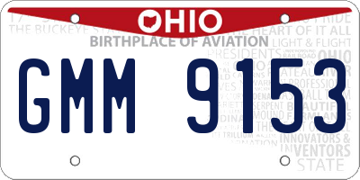 OH license plate GMM9153