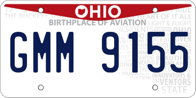 OH license plate GMM9155