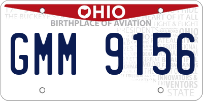 OH license plate GMM9156