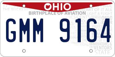 OH license plate GMM9164