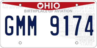 OH license plate GMM9174