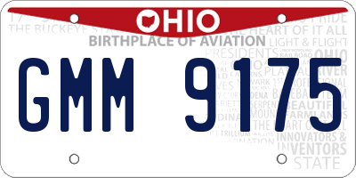 OH license plate GMM9175