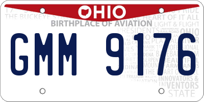 OH license plate GMM9176