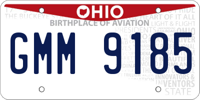 OH license plate GMM9185