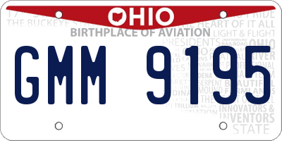 OH license plate GMM9195