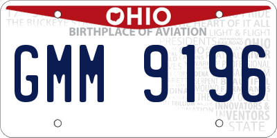 OH license plate GMM9196