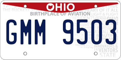 OH license plate GMM9503