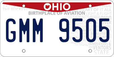 OH license plate GMM9505