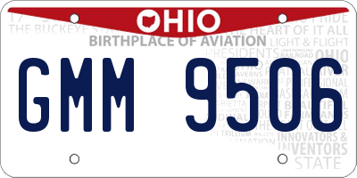 OH license plate GMM9506
