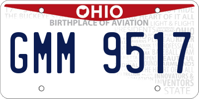 OH license plate GMM9517