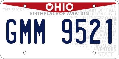 OH license plate GMM9521