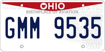OH license plate GMM9535