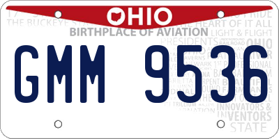 OH license plate GMM9536