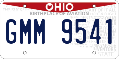 OH license plate GMM9541