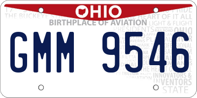 OH license plate GMM9546