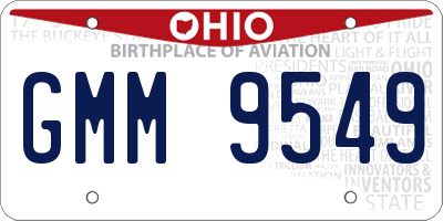 OH license plate GMM9549