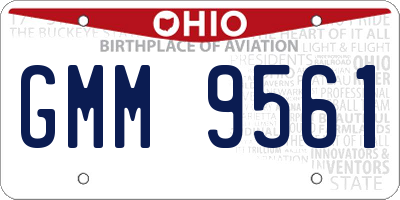 OH license plate GMM9561