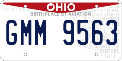 OH license plate GMM9563