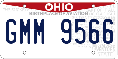 OH license plate GMM9566