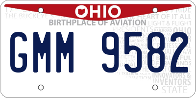 OH license plate GMM9582