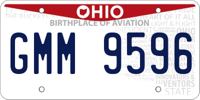 OH license plate GMM9596