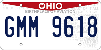 OH license plate GMM9618