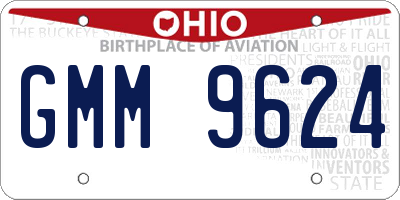 OH license plate GMM9624