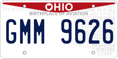 OH license plate GMM9626