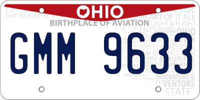 OH license plate GMM9633