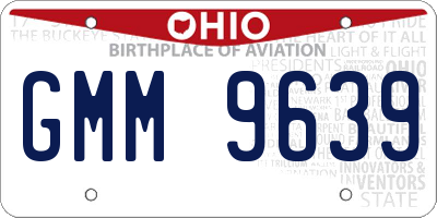 OH license plate GMM9639