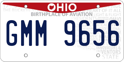 OH license plate GMM9656