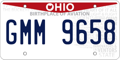 OH license plate GMM9658