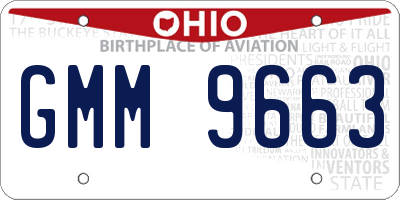 OH license plate GMM9663