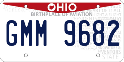 OH license plate GMM9682