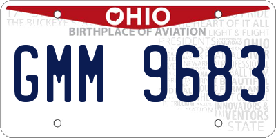 OH license plate GMM9683