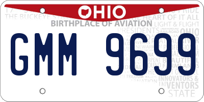 OH license plate GMM9699